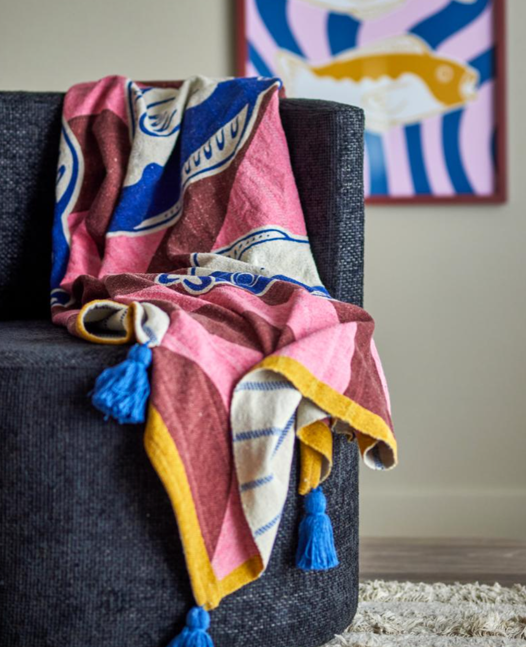 Remy Plaid, Multicolore, Coton recyclé