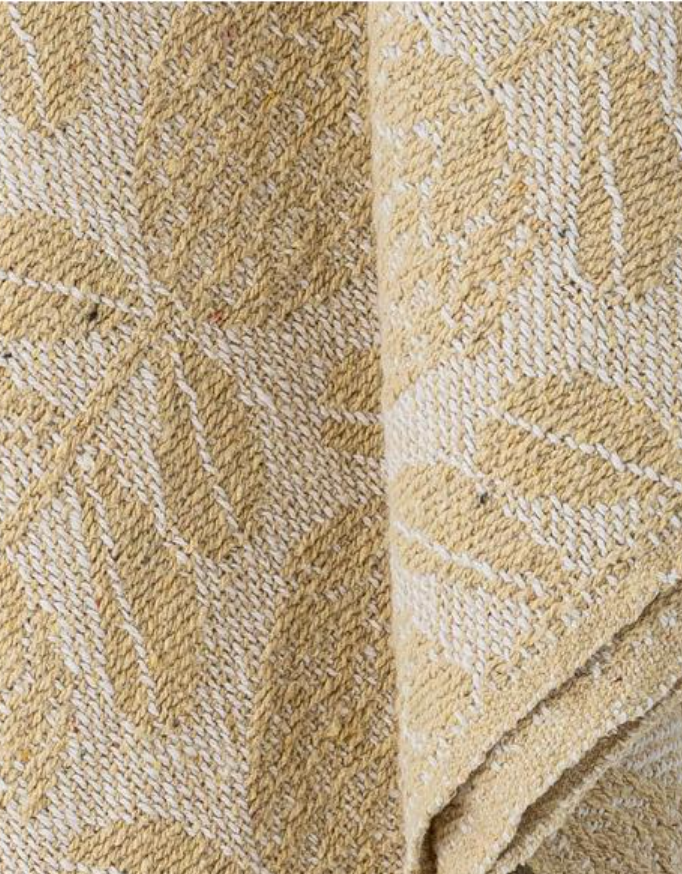Pratello Plaid, Jaune, Coton recyclé