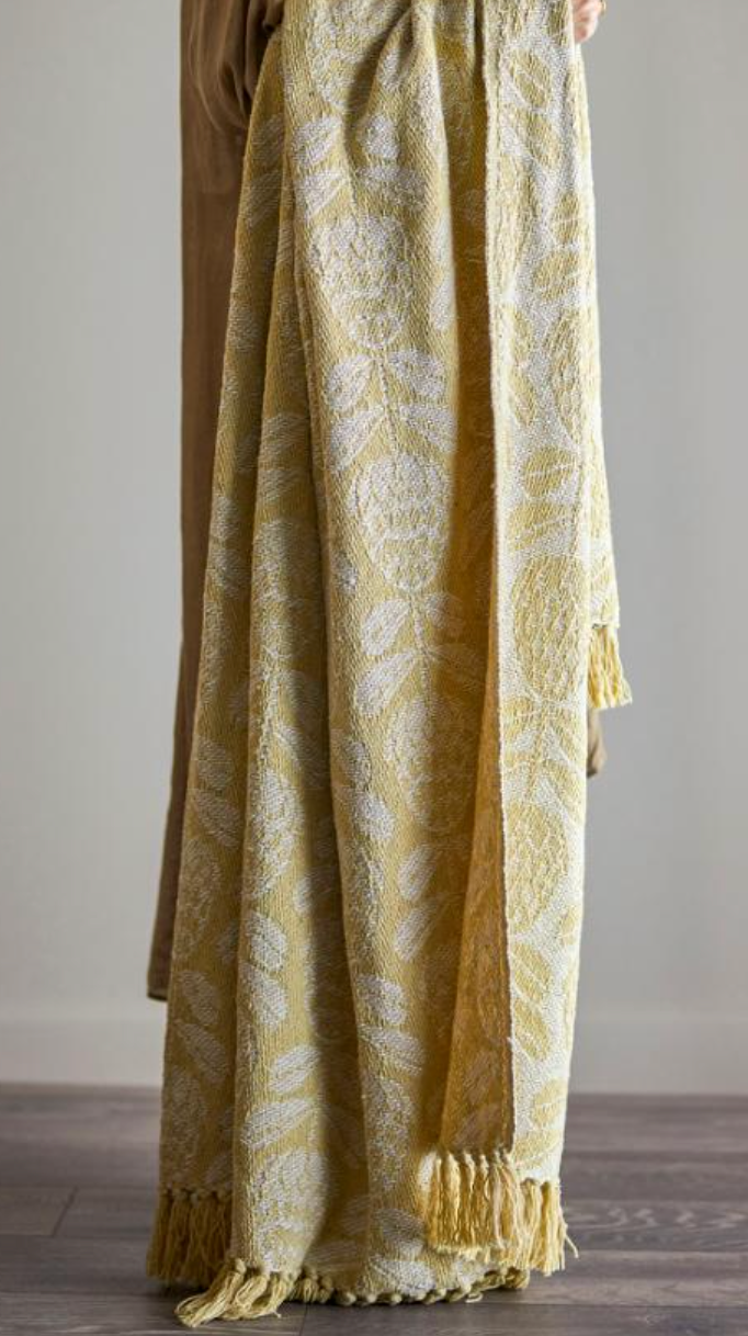 Pratello Plaid, Jaune, Coton recyclé