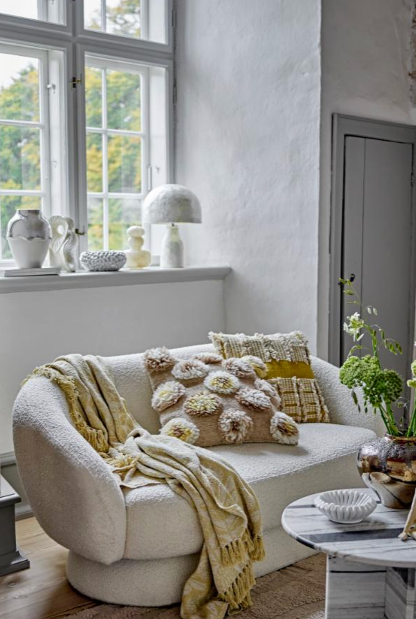 Pratello Plaid, Jaune, Coton recyclé