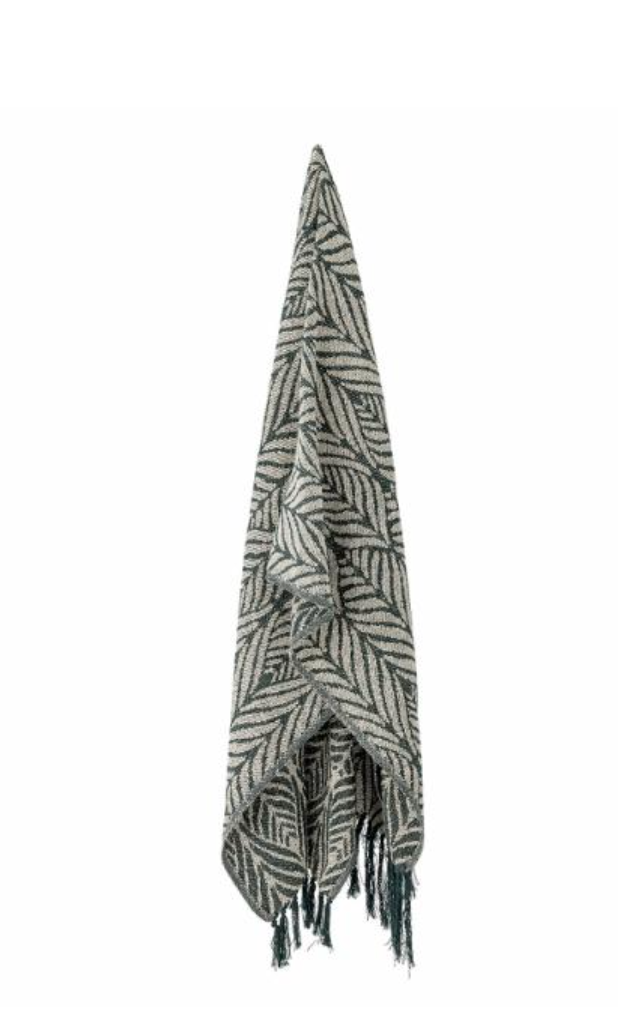 Ugento Plaid, Verte, Coton recyclé