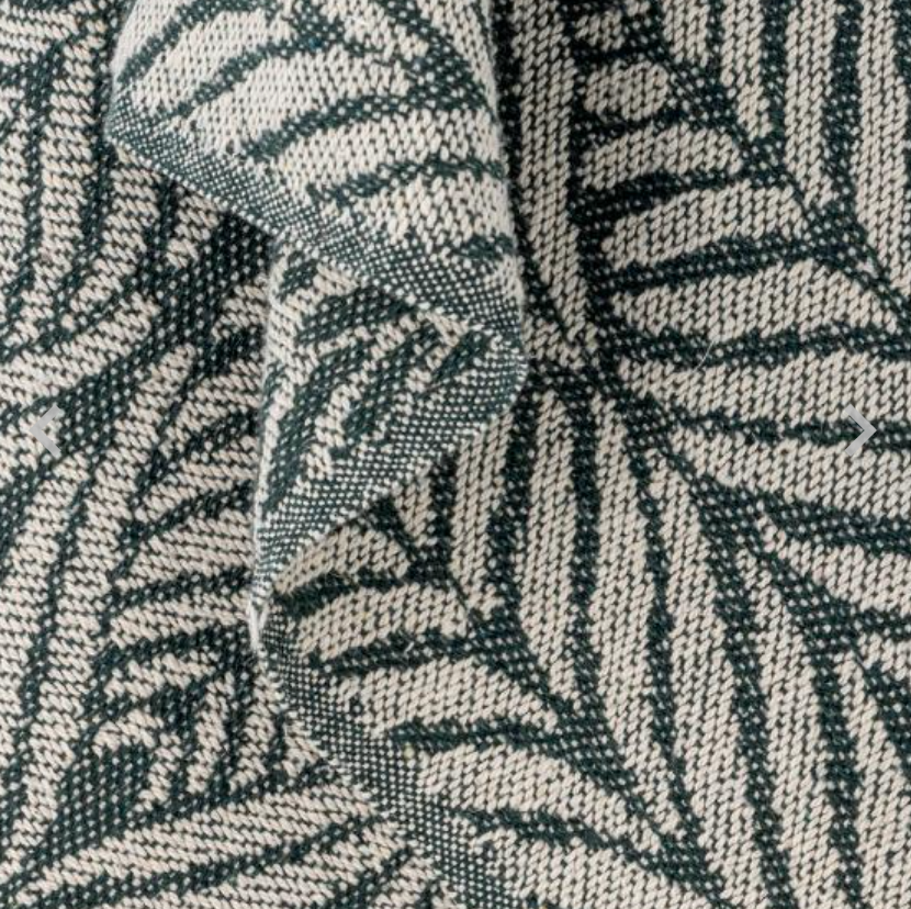 Ugento Plaid, Verte, Coton recyclé