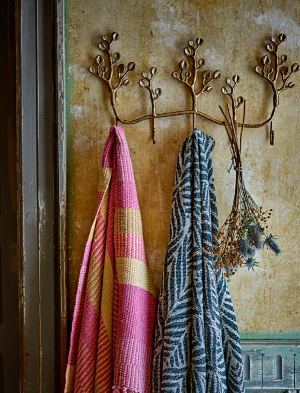 Ugento Plaid, Verte, Coton recyclé