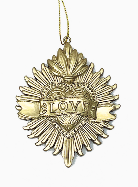 Déco Ex-voto love doré L10 P1 H9cm