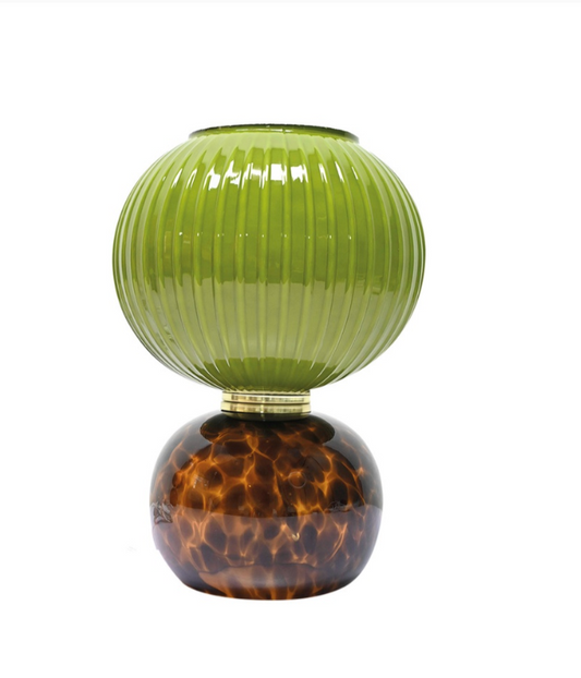 Lampe Adonis pm leopard Kaki D20 H28cm