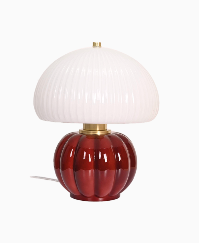 Lampe Madeleine burgundy D22 H27cm
