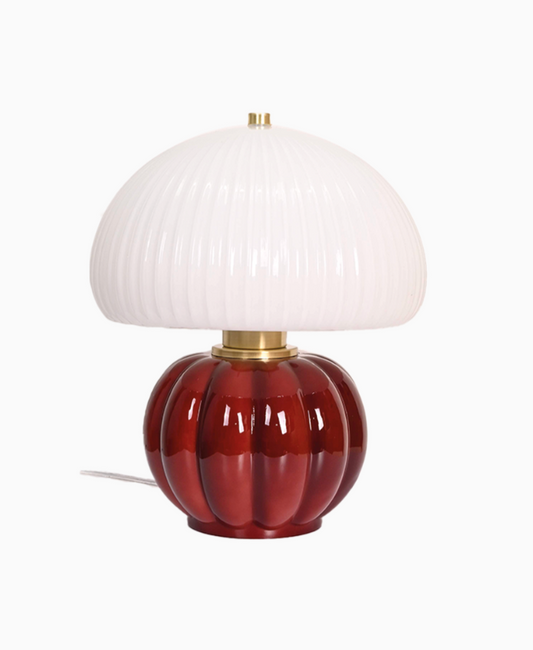 Lampe Madeleine burgundy D22 H27cm