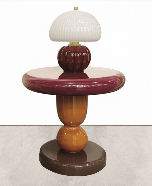 Lampe Madeleine burgundy D22 H27cm