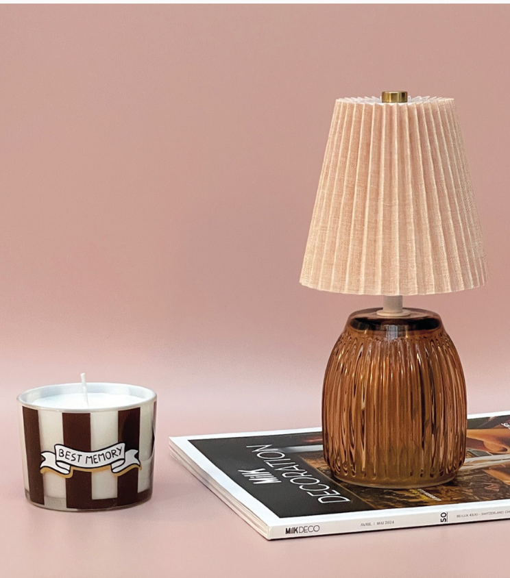 Déco LED Phil pm brun à piles D11,5 H22,4cm
