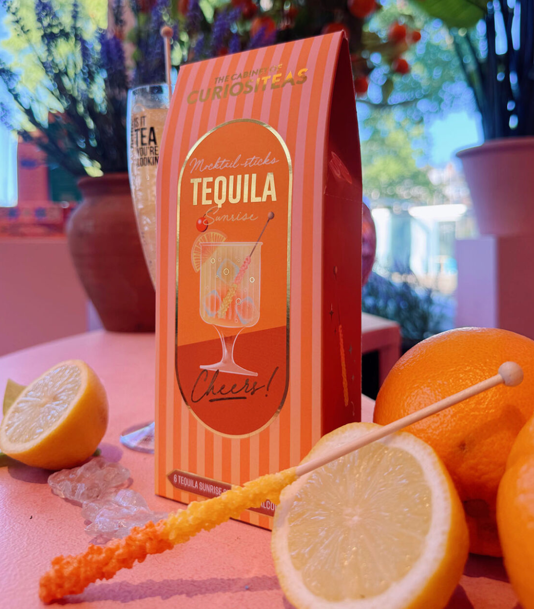 Bâtonnets pour mocktail Tequila Sunrise (6 bâtonnets dans 1 boîte)