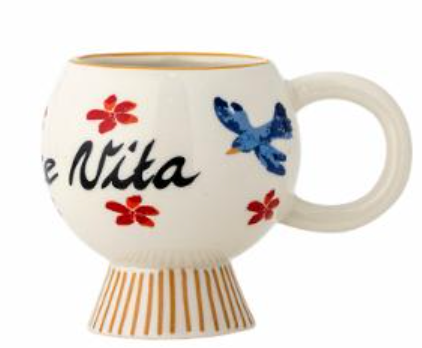 Tasse, Multicolore, Grès - Lindsay  D8,5xH9 cm