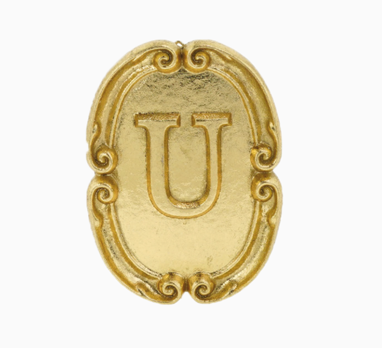 Déco murale alphabet U L7,2 P1,2 H10cm