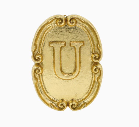 Déco murale alphabet U L7,2 P1,2 H10cm