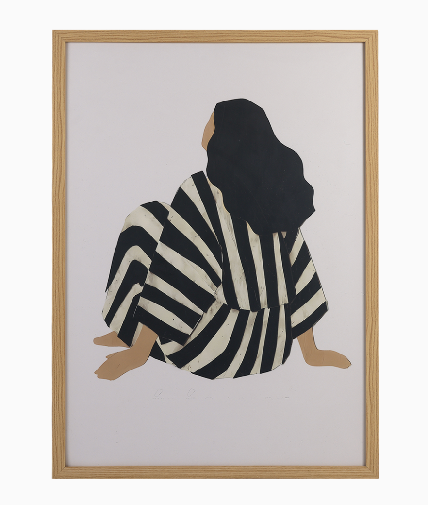 Tableau femme poétique L53 H73cm