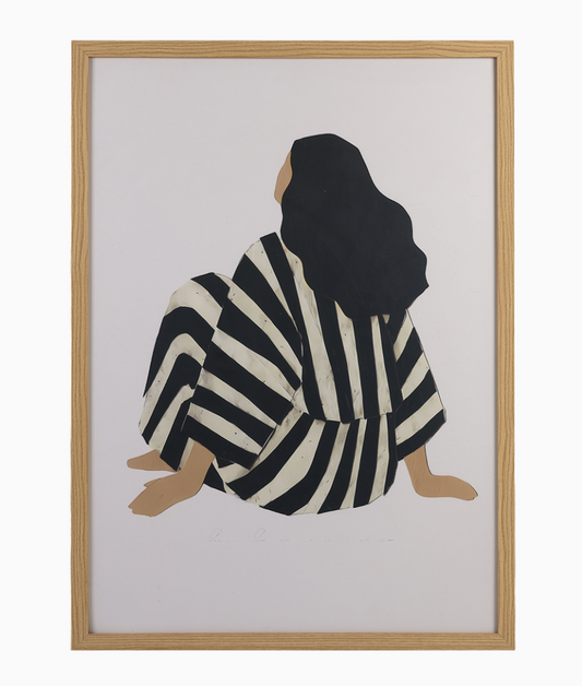 Tableau femme poétique L53 H73cm