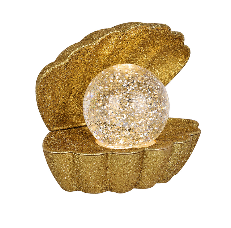 Lampe décorative Coki doré disco à piles L17,5 P12,5 H15cm