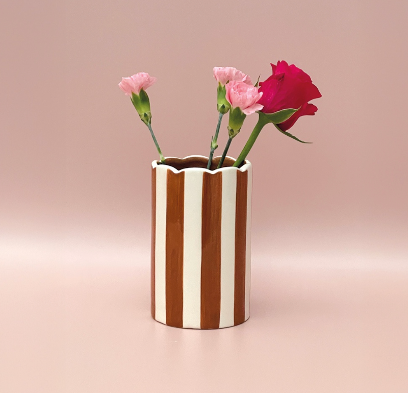 Vase Paul pm marron D8 H12,5cm