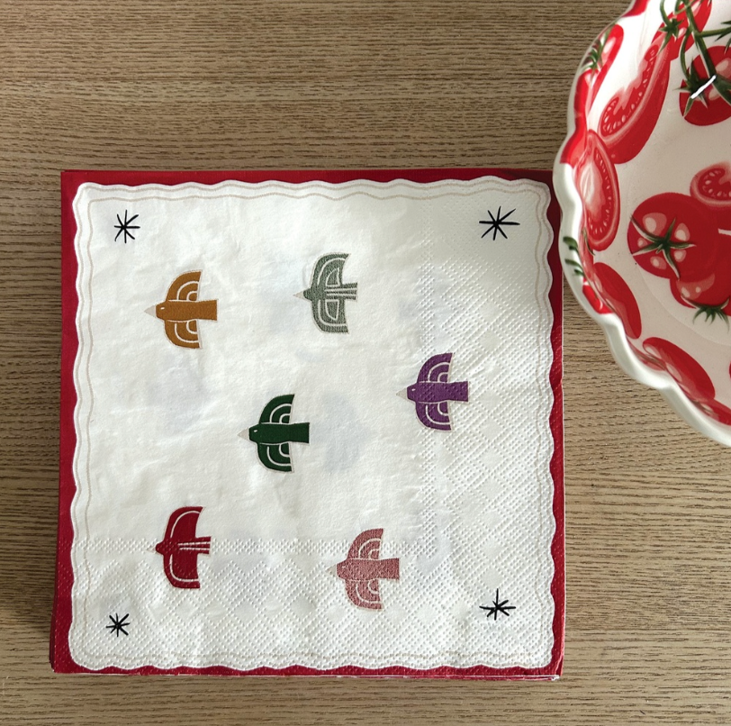 serviette papier oiseau x20