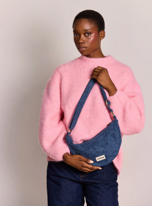 Sac bandoulière Andrea denim bleu foncé