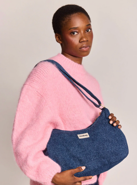 Sac bandoulière rosa denim bleu foncé