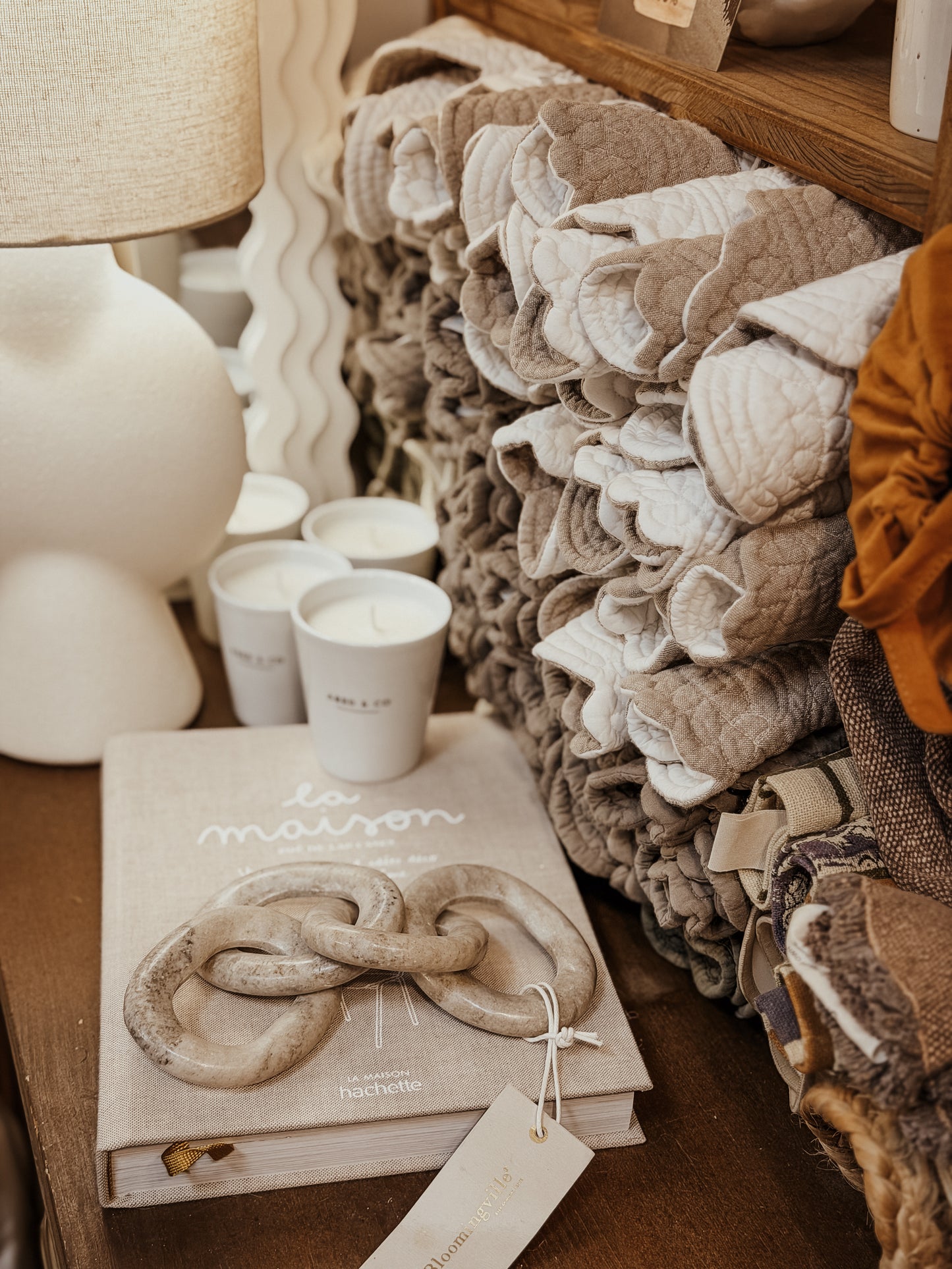 Set De Table Boutis Morphee taupe foncé