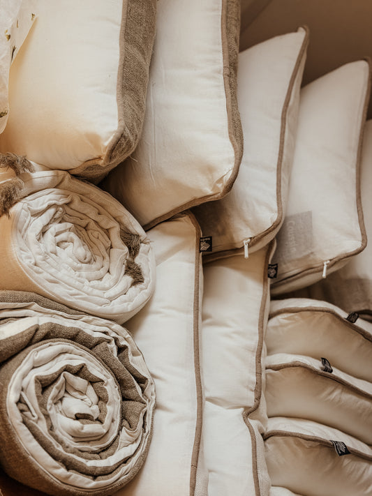 Coussin Lino 330 40x60 natural/blanc