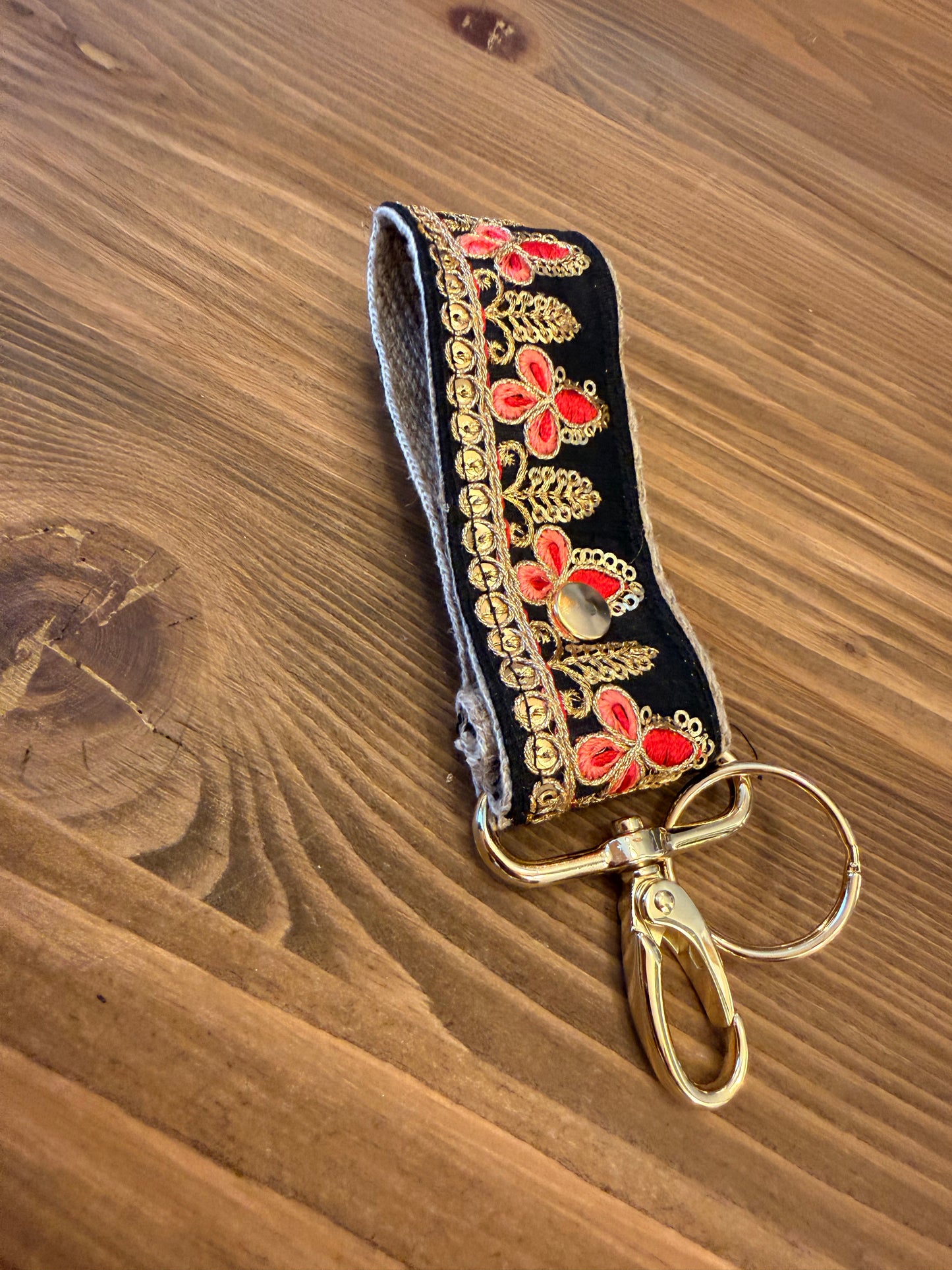 SANGLE PORTE CLÉ GALONS INDIEN