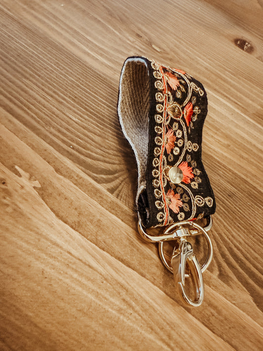 SANGLE PORTE CLÉ GALONS INDIEN