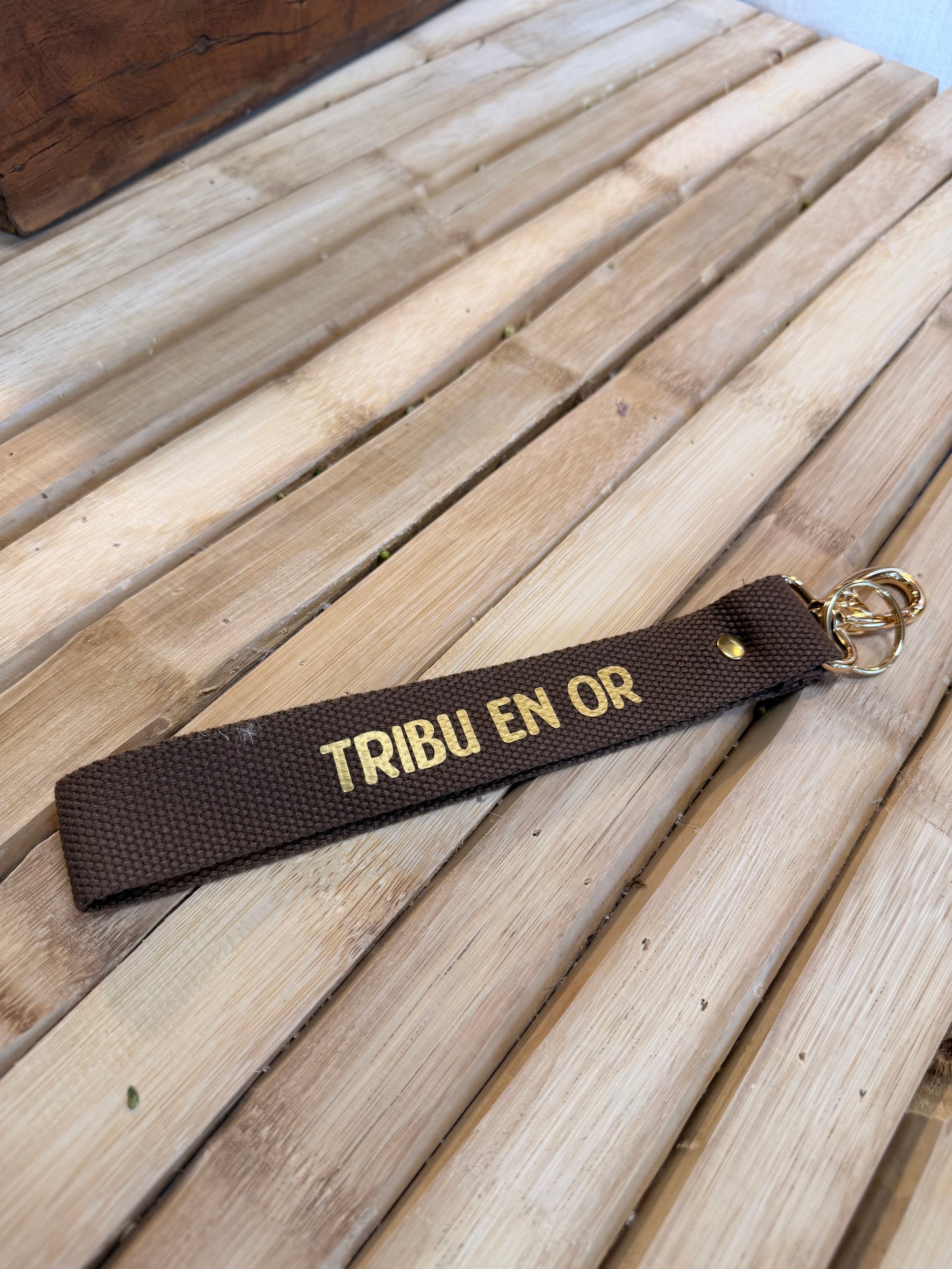 Sangle chocolat/or - Tribu en or