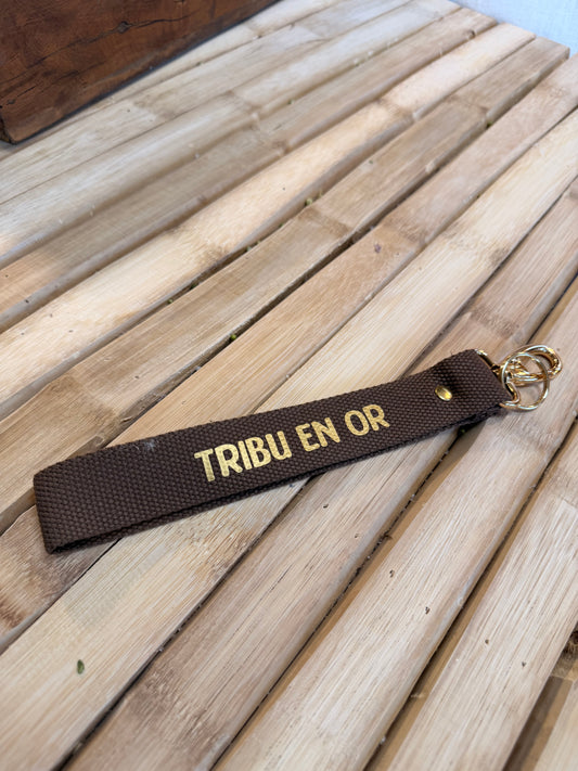 Sangle chocolat/or - Tribu en or