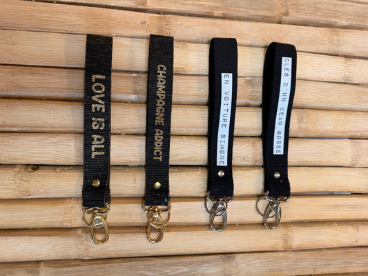 Sangle lurex noir paillettes - Champagne addict