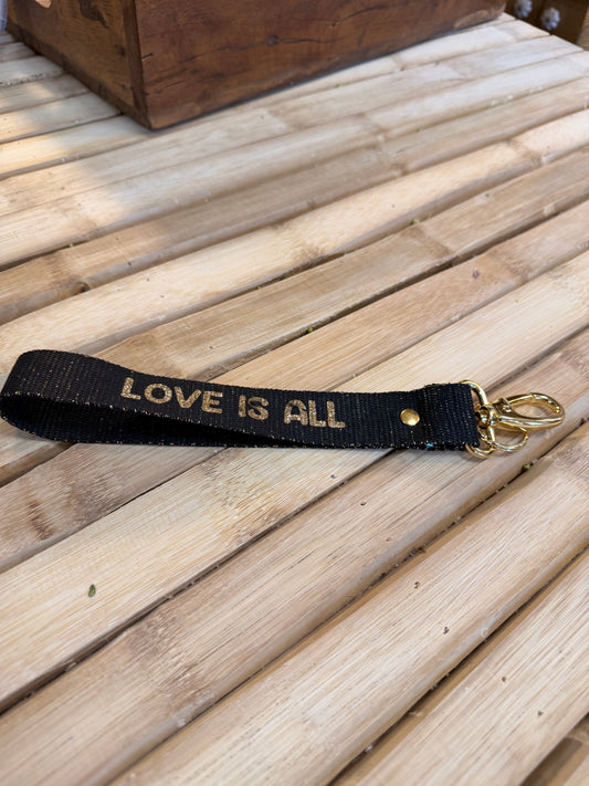 Sangle lurex noir / or paillettes - Love is all