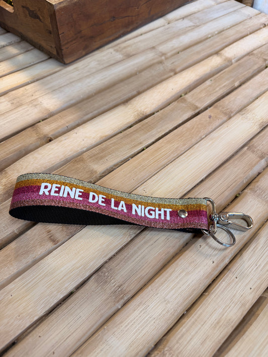 Sangle rayures lurex fushia - Reine de la night