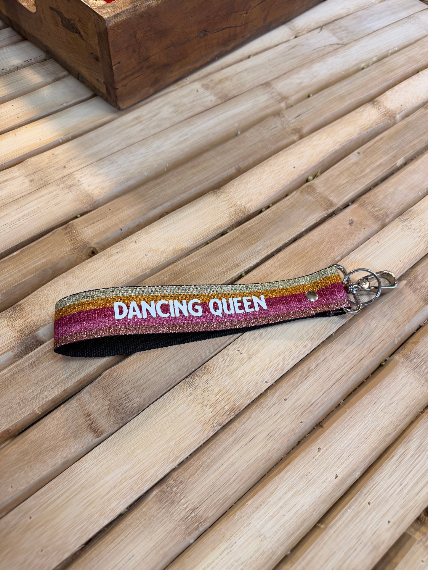 Sangle rayures lurex fushia - dancing queen