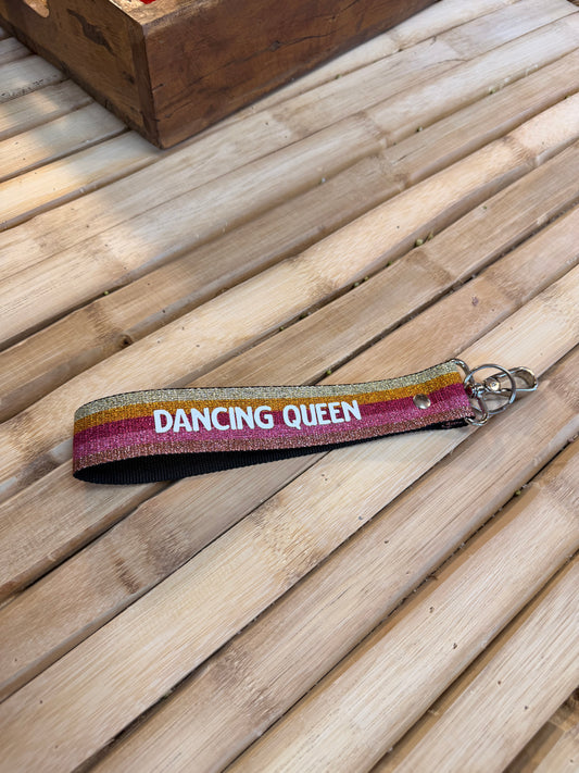 Sangle rayures lurex fushia - dancing queen