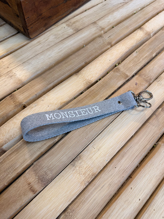 Sangle gris chiné /blanc - Monsieur