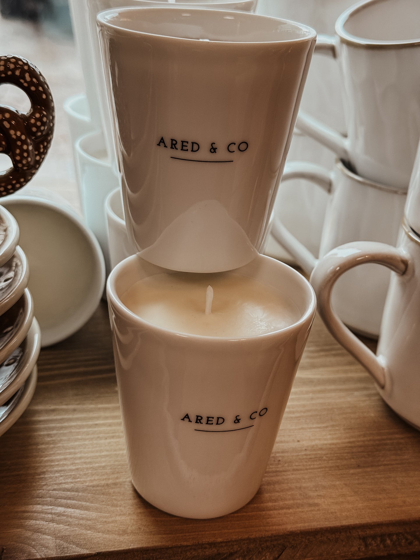 Bougie 140 Gr "ARED & CO" - Porcelaine de Limoges - Fleur de coton